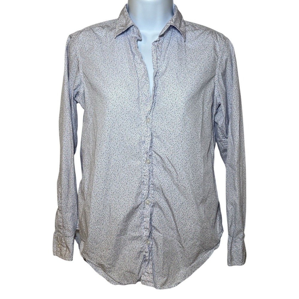 Frank & Eileen Frank Cotton Shirt Women's XS Floral Button Up Long Sleeve‎